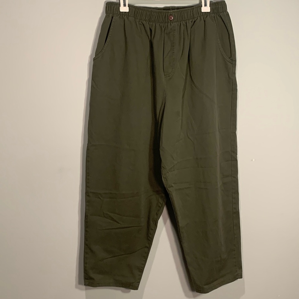 Bobbie Brooks inseam 25 inches olive elastic waist size 20WP